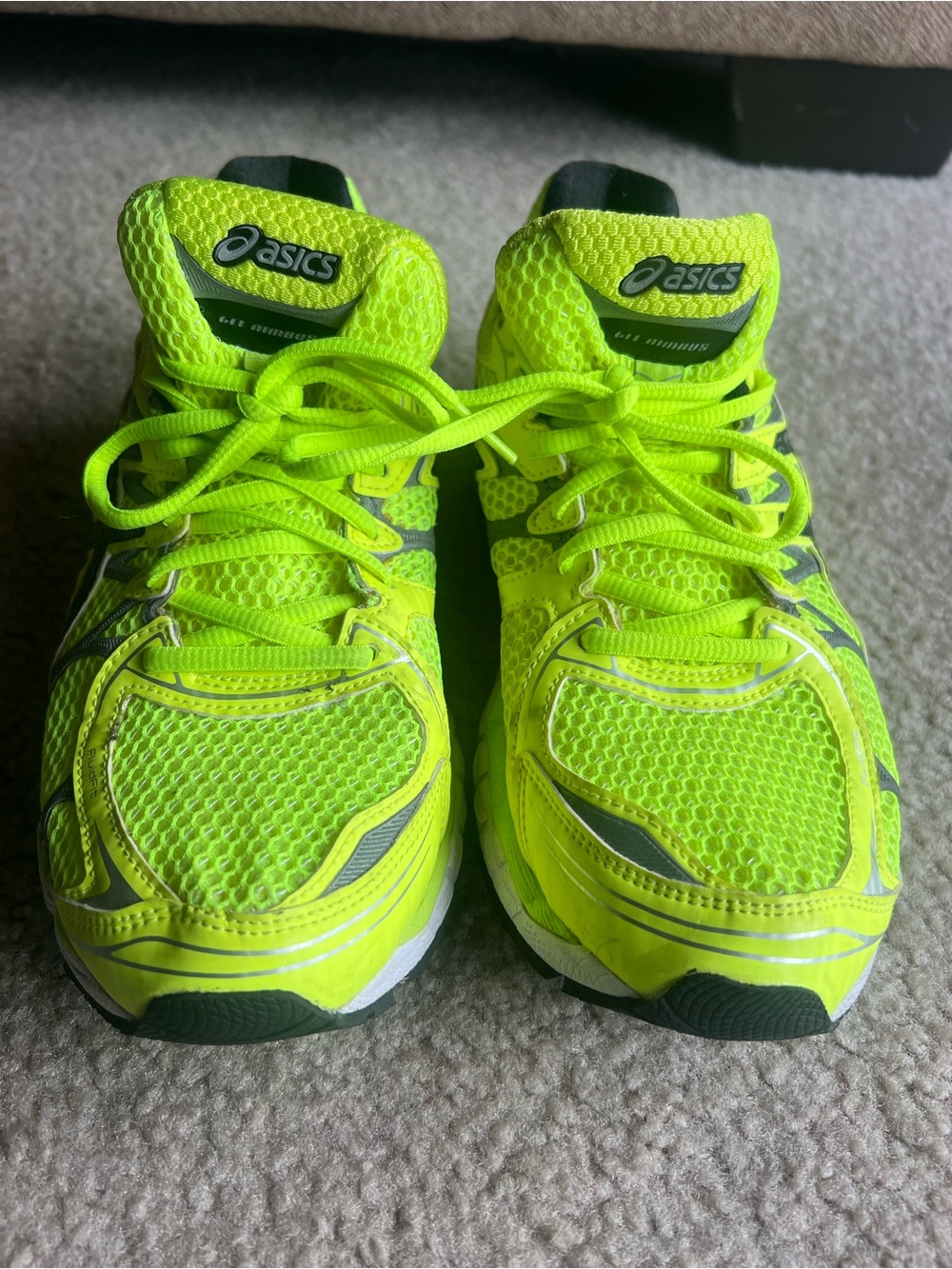 Asics Neon Yellow Women’s Running Sneakers - Gel Nimbus 16 - Size 9